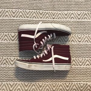 Maroon High Top Vans